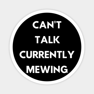 CAN'T  TALK CURRENTLY  MEWING tiktok design shirt Magnet